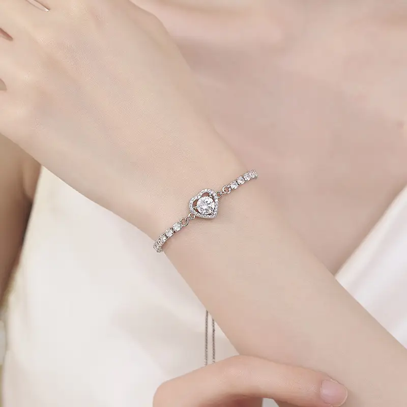 Elegant 2 Karat Princess Square Bracelet for Women — feature 31