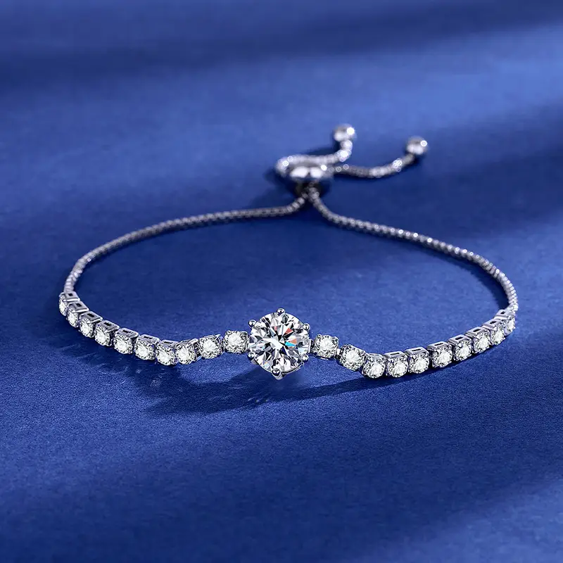 Elegant 2 Karat Princess Square Bracelet for Women - Image 22