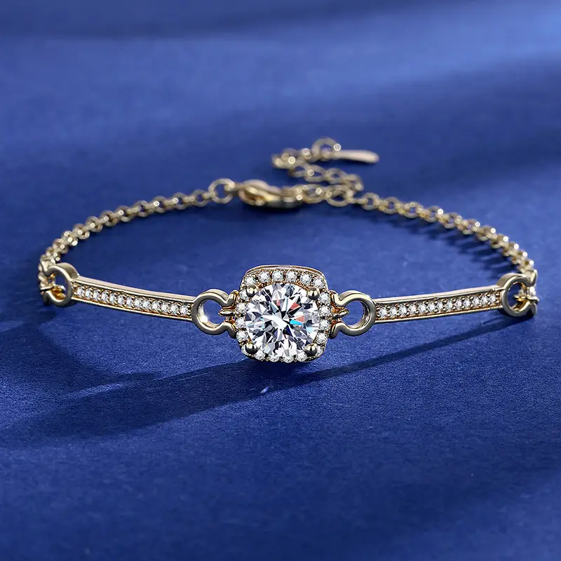 Elegant 2 Karat Princess Square Bracelet for Women - Image 25