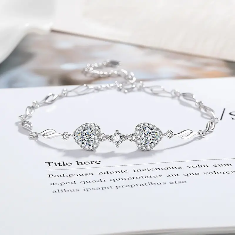 Elegant 2 Karat Princess Square Bracelet for Women - Image 39