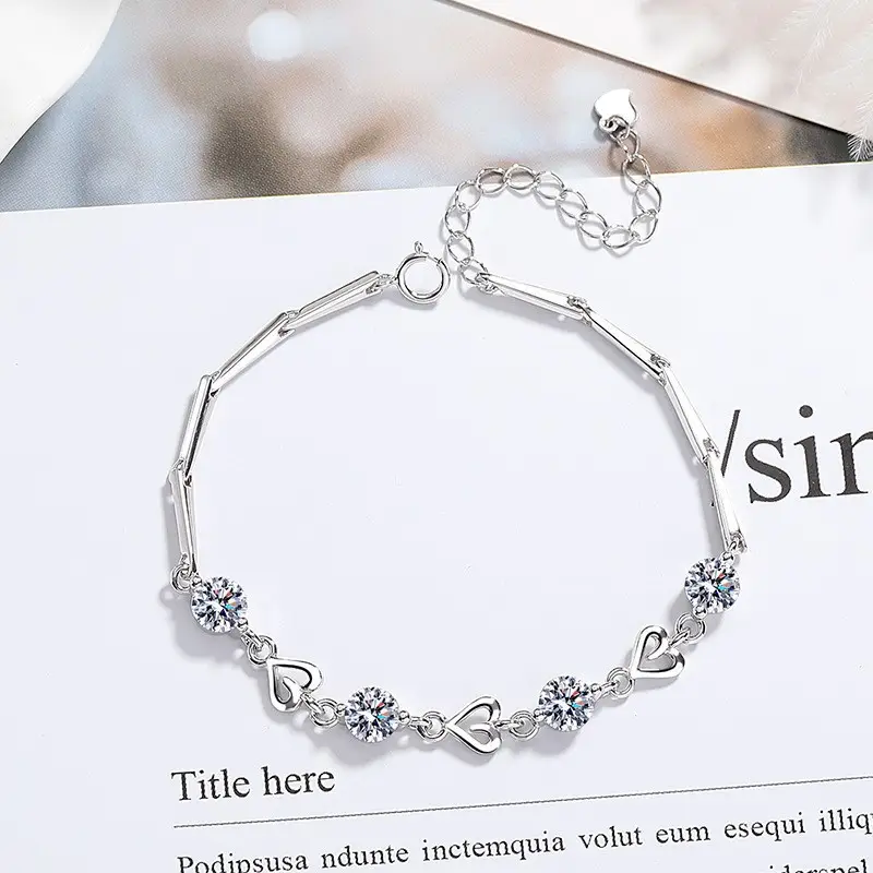Elegant 2 Karat Princess Square Bracelet for Women - Image 46