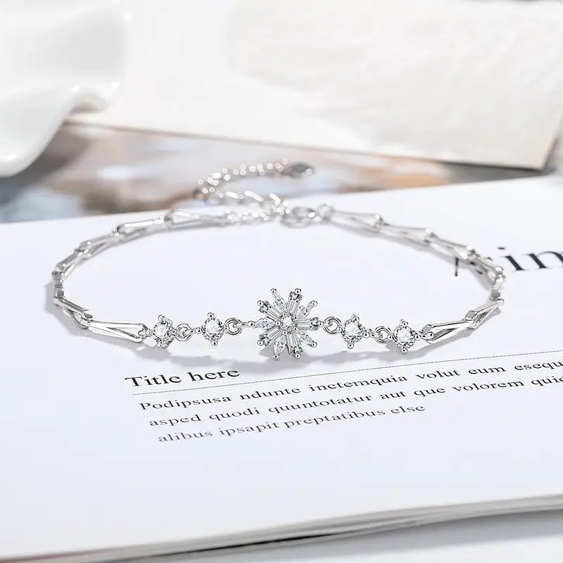 Elegant 2 Karat Princess Square Bracelet for Women - Image 47