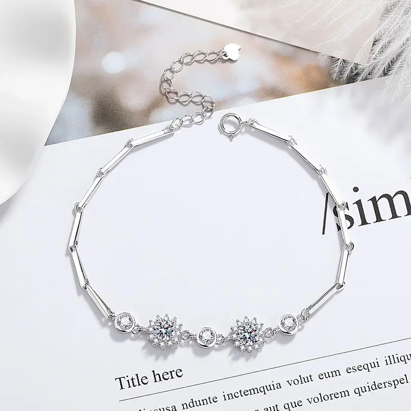 Elegant 2 Karat Princess Square Bracelet for Women - Image 53