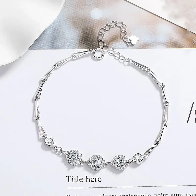 Elegant 2 Karat Princess Square Bracelet for Women - Image 54