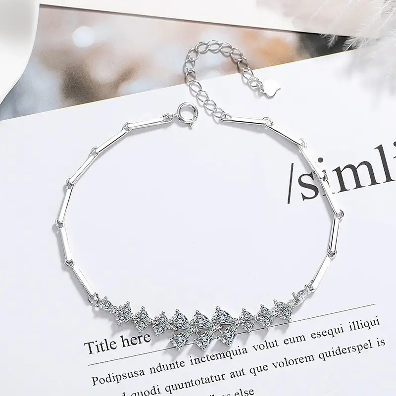Elegant 2 Karat Princess Square Bracelet for Women - Image 57