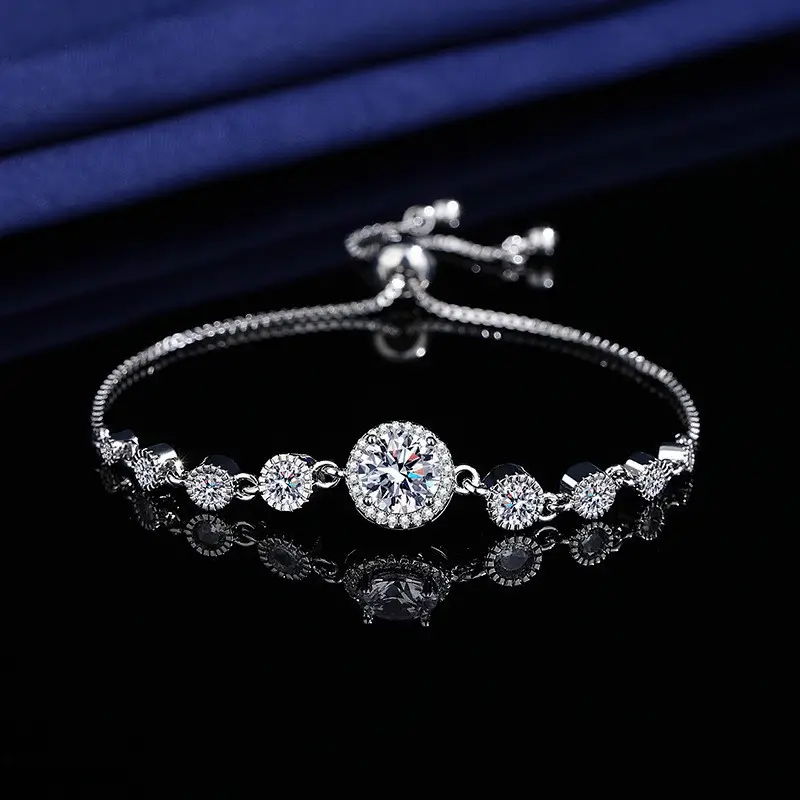 Elegant 2 Karat Princess Square Bracelet for Women - Image 58