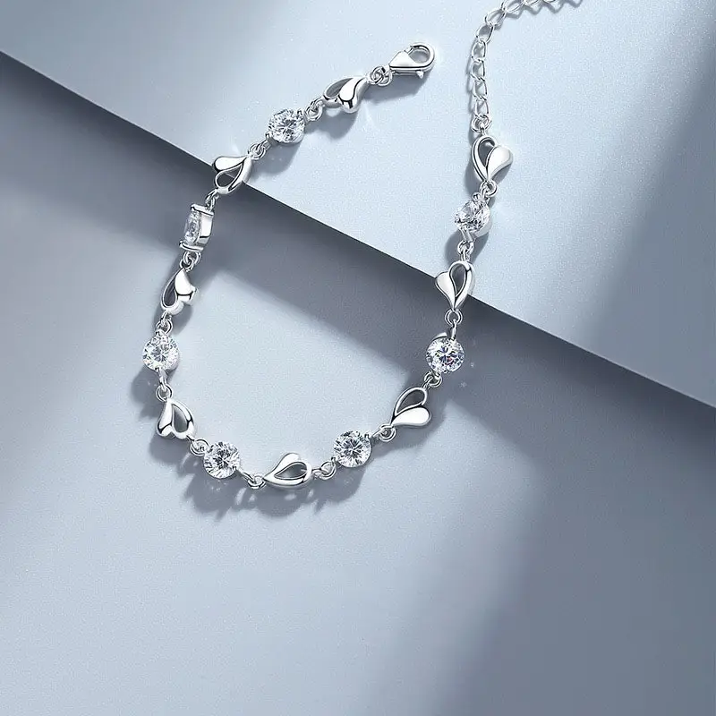Elegant 2 Karat Princess Square Bracelet for Women - Image 60
