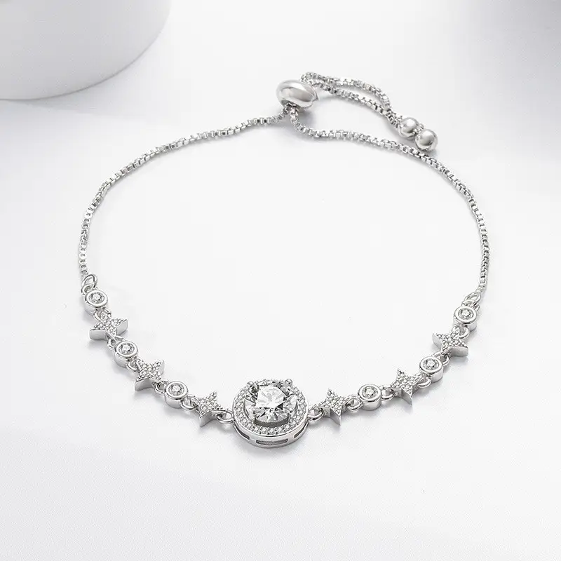 Elegant 2 Karat Princess Square Bracelet for Women - Image 64