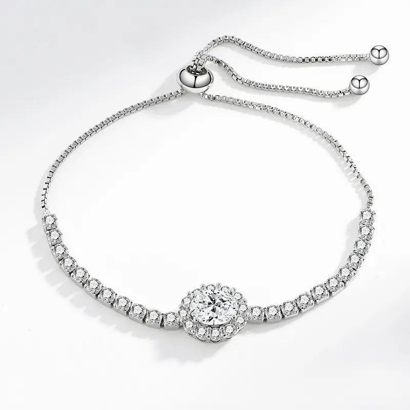 Elegant 2 Karat Princess Square Bracelet for Women - Image 65