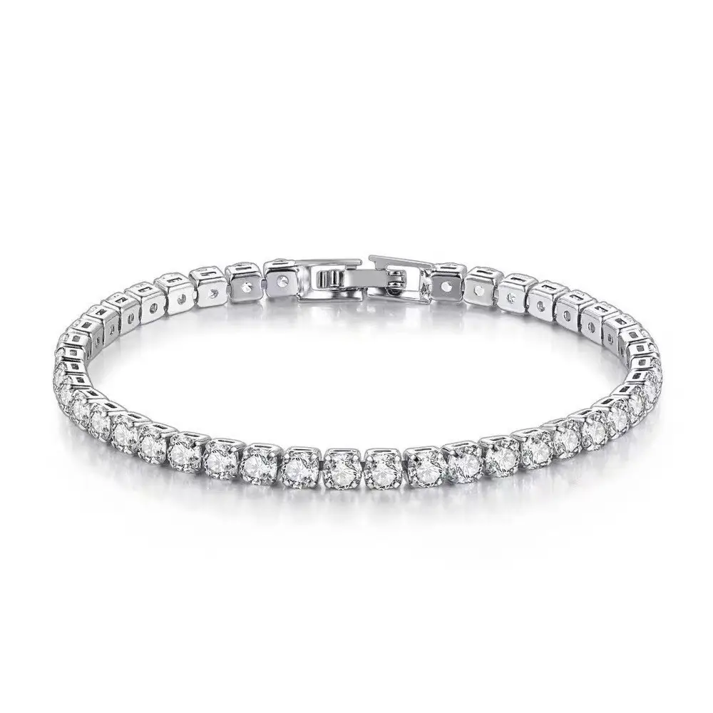 Elegant 2 Karat Princess Square Bracelet for Women - Image 82