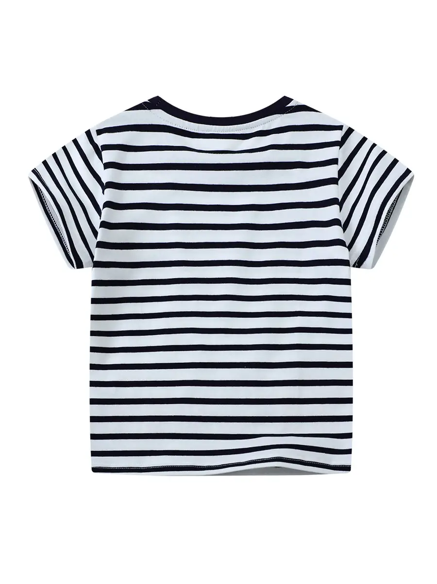 2026 Boys Striped Round Neck T-Shirt - Image 3