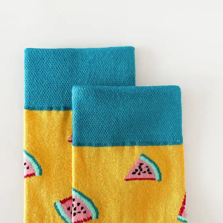 Happy Trendy Men and Women Couple Trendy Socks Men's Long Tube Cotton Socks Animal Colorful Fruit Jacquard Socks — feature 12