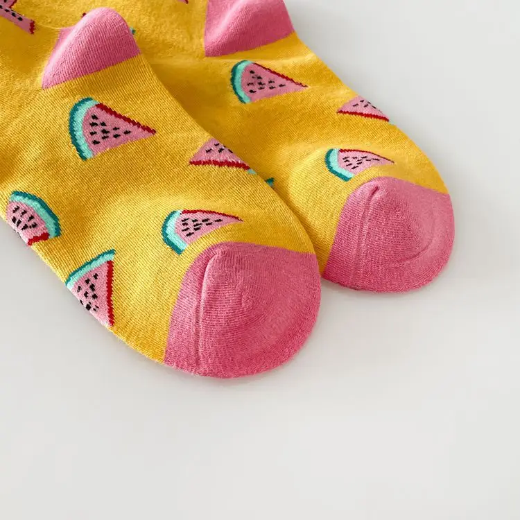 Happy Trendy Men and Women Couple Trendy Socks Men's Long Tube Cotton Socks Animal Colorful Fruit Jacquard Socks — feature 13