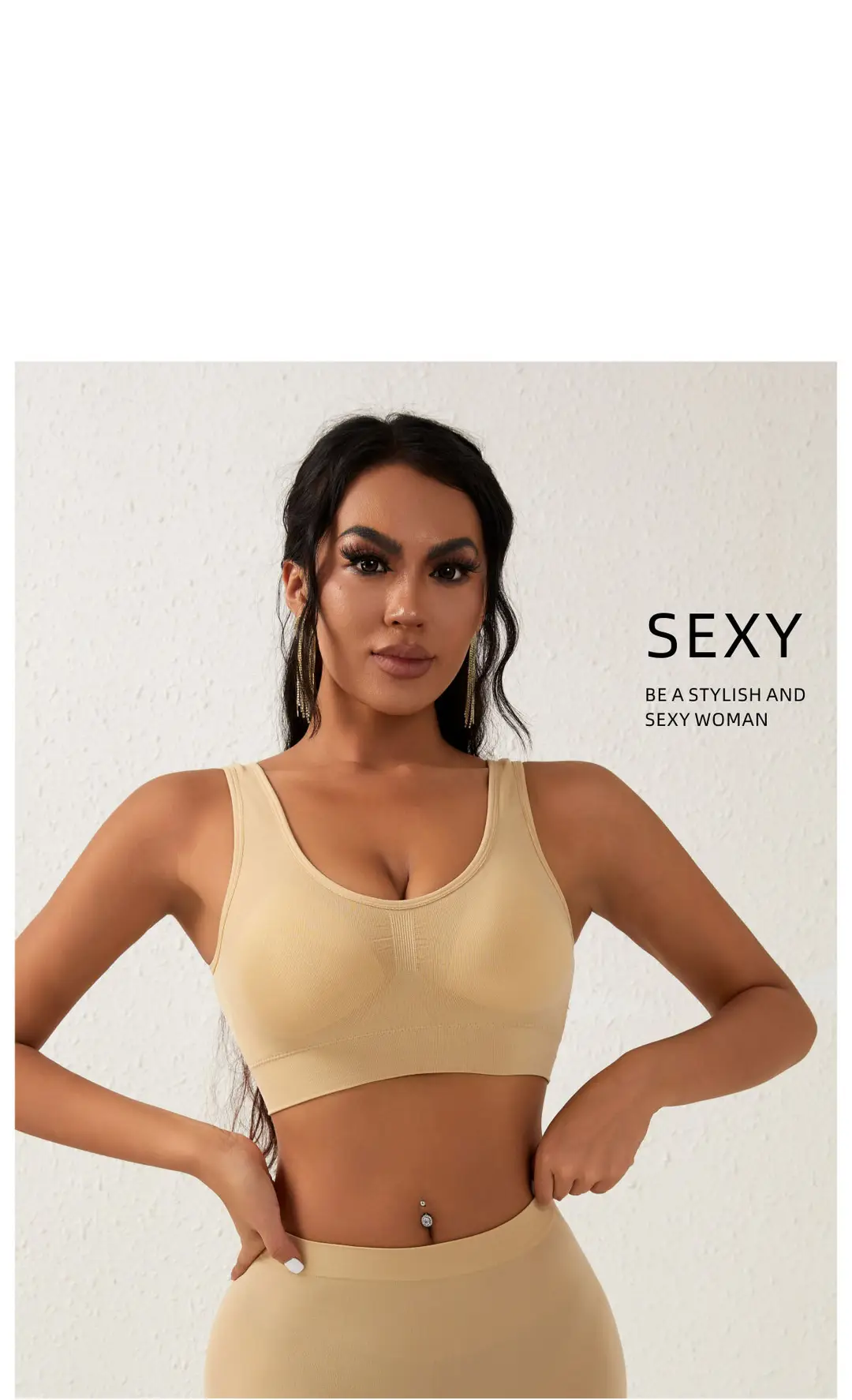 No Steel Ring Cross-border plus size Shockproof Fitness Vest Bra Large Chest Shock Absorbing Gathering Beautiful Back Solid Color Underwear for Women — feature 15
