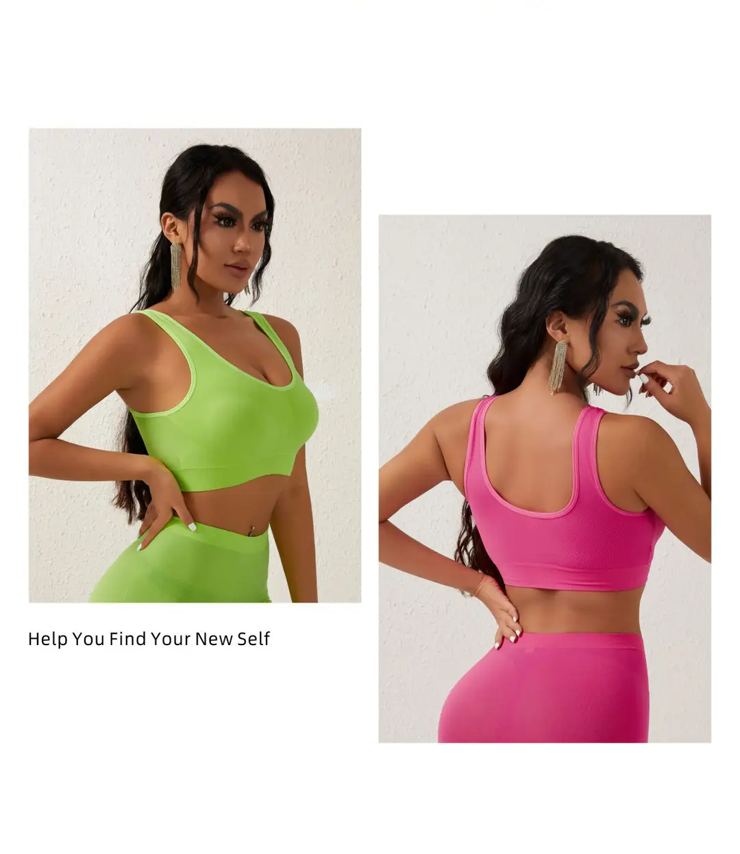 No Steel Ring Cross-border plus size Shockproof Fitness Vest Bra Large Chest Shock Absorbing Gathering Beautiful Back Solid Color Underwear for Women — feature 16