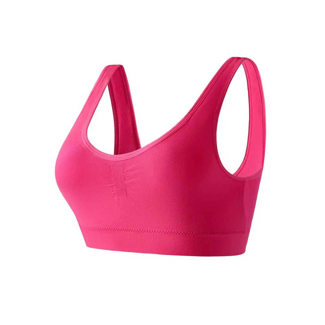 No Steel Ring Cross-border plus size Shockproof Fitness Vest Bra Large Chest Shock Absorbing Gathering Beautiful Back Solid Color Underwear for Women