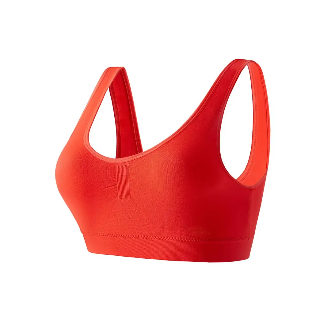 No Steel Ring Cross-border plus size Shockproof Fitness Vest Bra Large Chest Shock Absorbing Gathering Beautiful Back Solid Color Underwear for Women