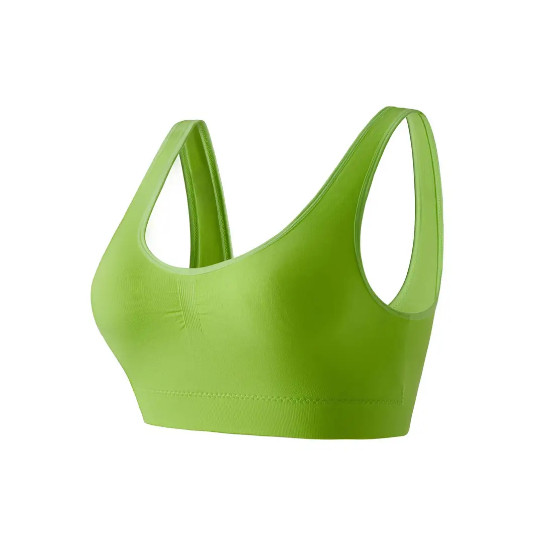 No Steel Ring Cross-border plus size Shockproof Fitness Vest Bra Large Chest Shock Absorbing Gathering Beautiful Back Solid Color Underwear for Women