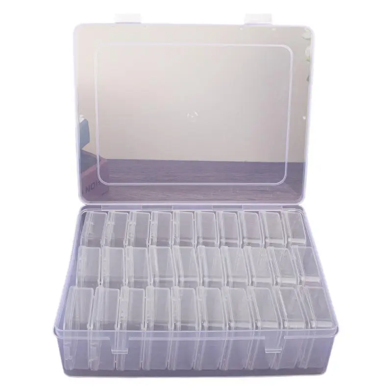 Clear Plastic 30-Grid Nail Art Storage Box for Beads - Image 11