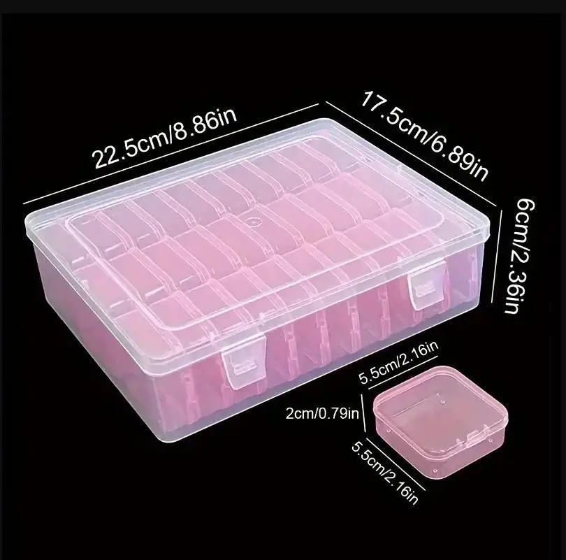 Clear Plastic 30-Grid Nail Art Storage Box for Beads — feature 10