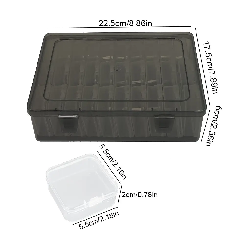 Clear Plastic 30-Grid Nail Art Storage Box for Beads - Image 4