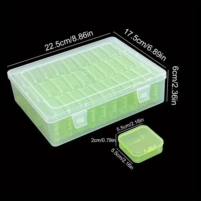 Clear Plastic 30-Grid Nail Art Storage Box for Beads - Image 5