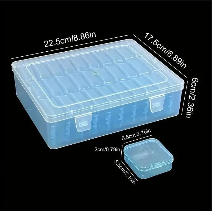 Clear Plastic 30-Grid Nail Art Storage Box for Beads - Image 6
