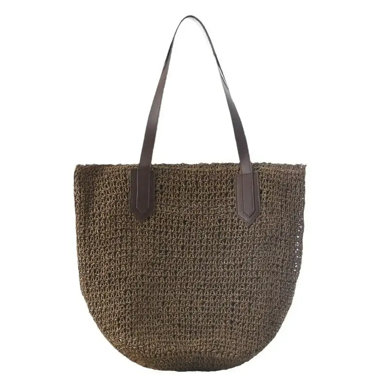Women's Handwoven Straw Tote Bag Large Capacity - Image 7