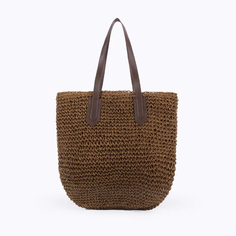 Women's Handwoven Straw Tote Bag Large Capacity - Image 2