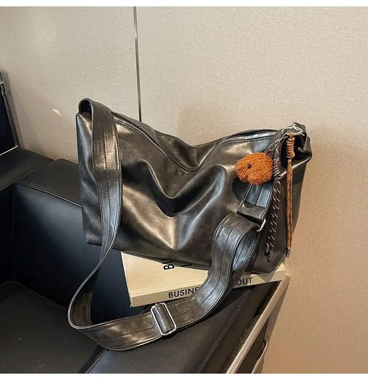 Women's Large Capacity Brown Leather Shoulder Bag 2024 — feature 15
