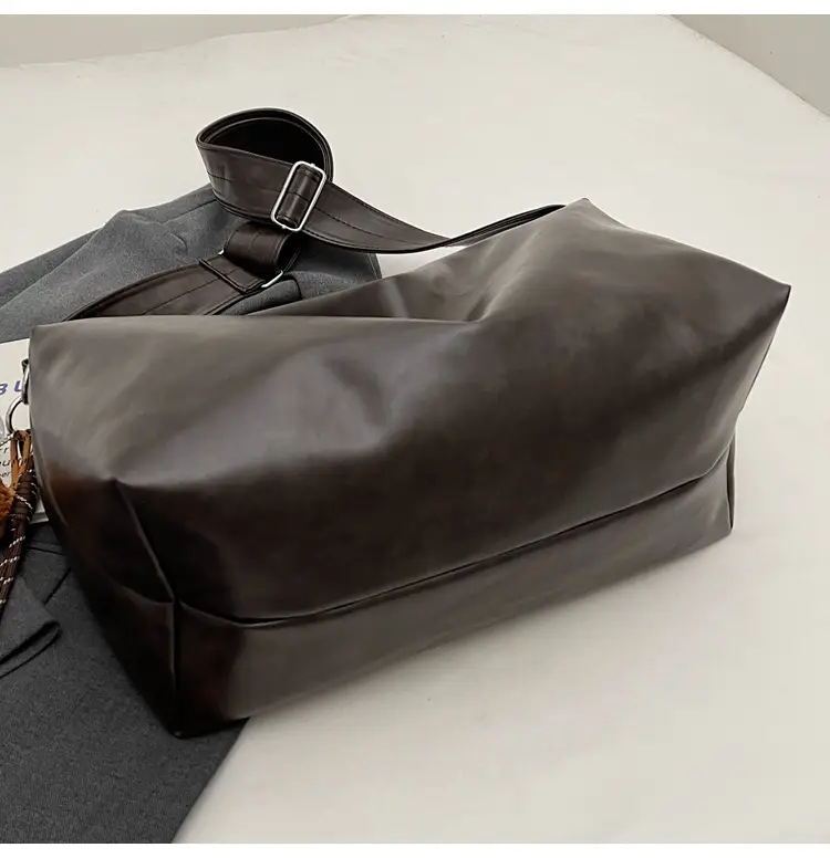 Women's Large Capacity Brown Leather Shoulder Bag 2024 — feature 49