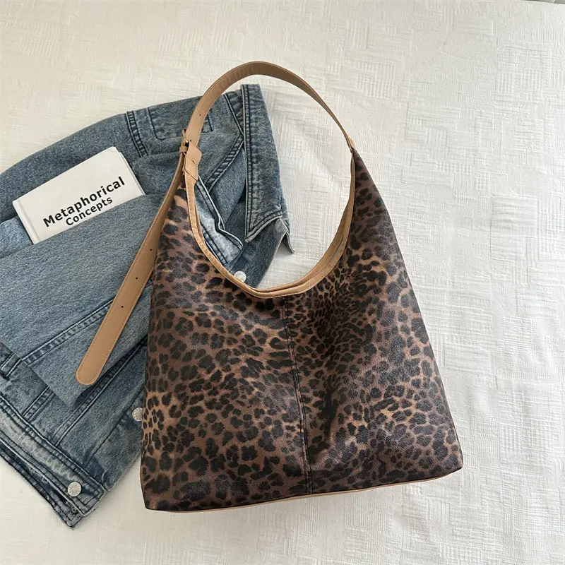 Leopard Print Large Underarm Bag for Women 2026 - Image 3