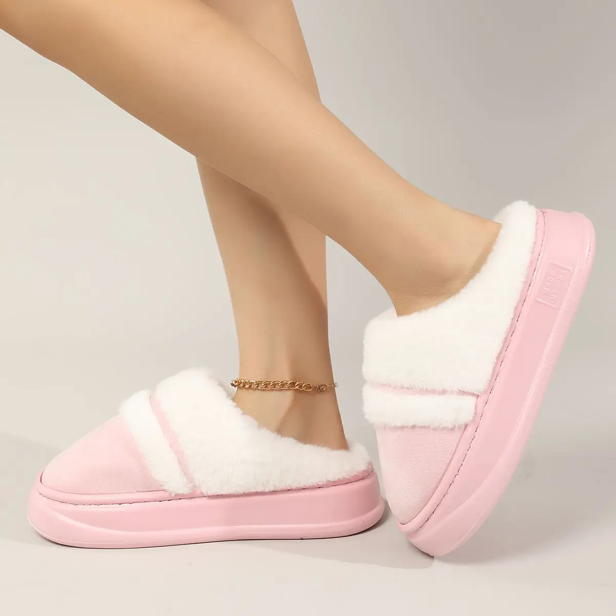 Women Cotton Maillard Slippers Winter Indoor Warm Thick Bottom — feature 11