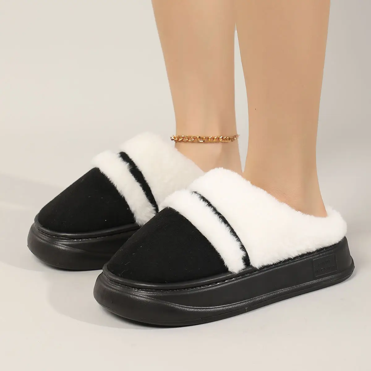 Women Cotton Maillard Slippers Winter Indoor Warm Thick Bottom — feature 6