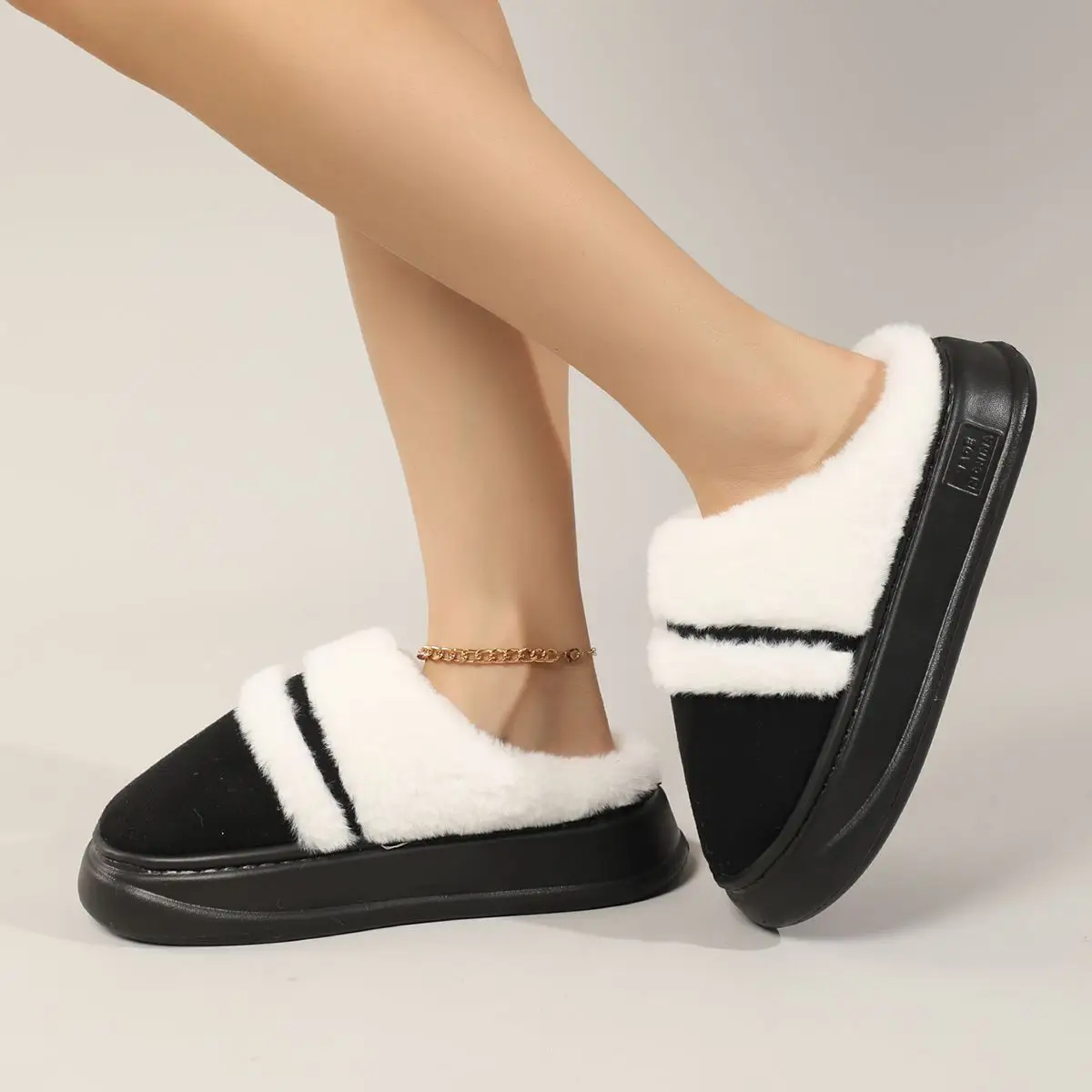Women Cotton Maillard Slippers Winter Indoor Warm Thick Bottom — feature 8