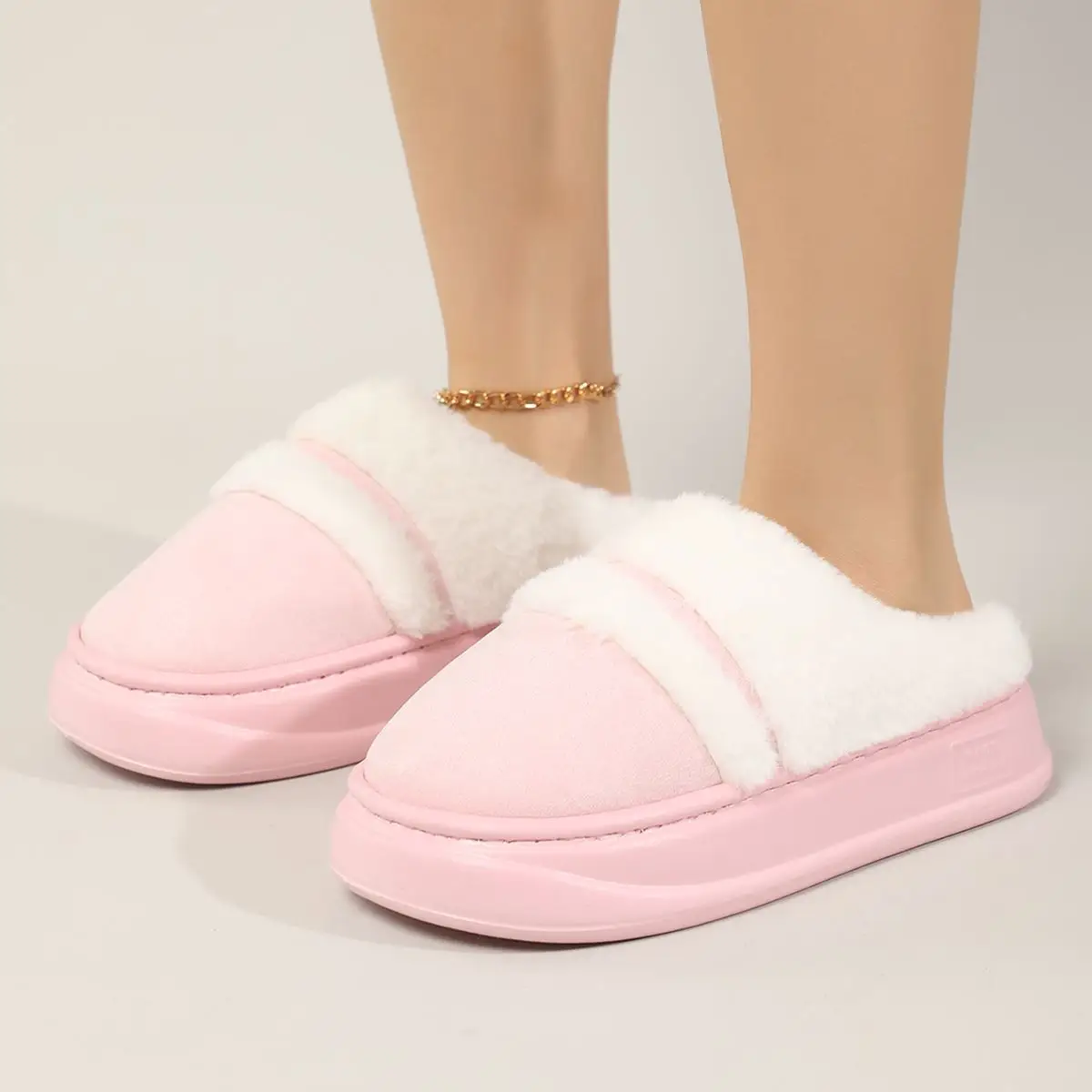 Women Cotton Maillard Slippers Winter Indoor Warm Thick Bottom — feature 9