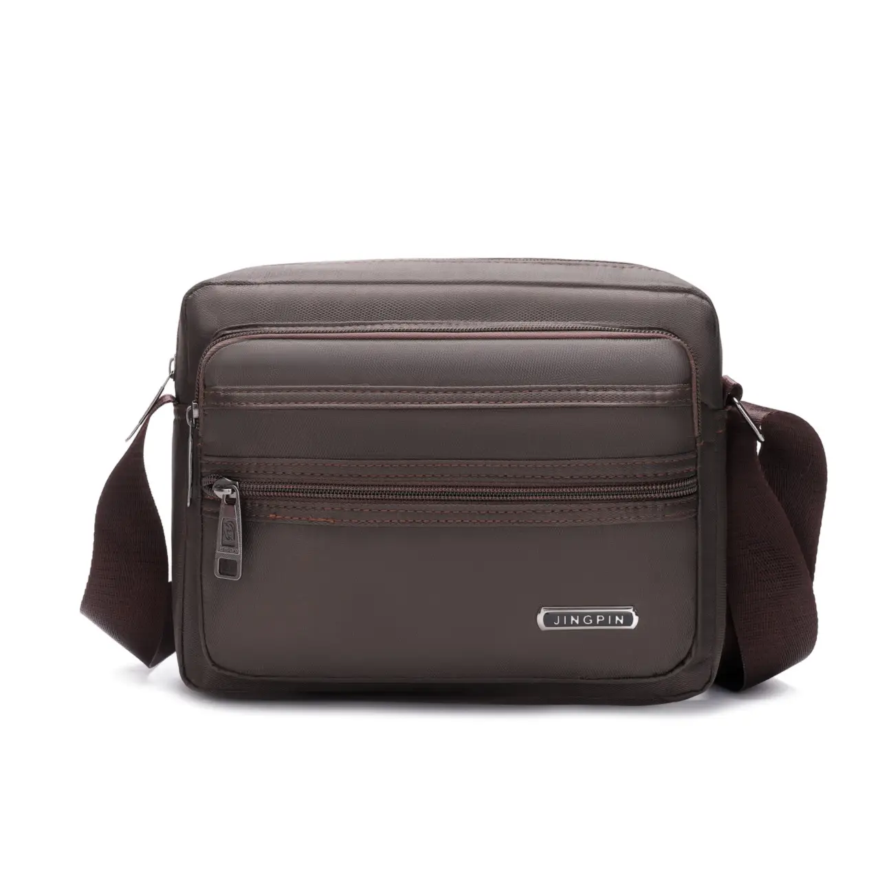 Men's Black Multi-Layer Shoulder Bag 2026 - Image 3