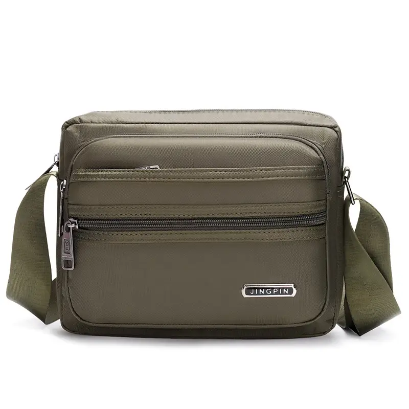 Men's Black Multi-Layer Shoulder Bag 2026 - Image 4