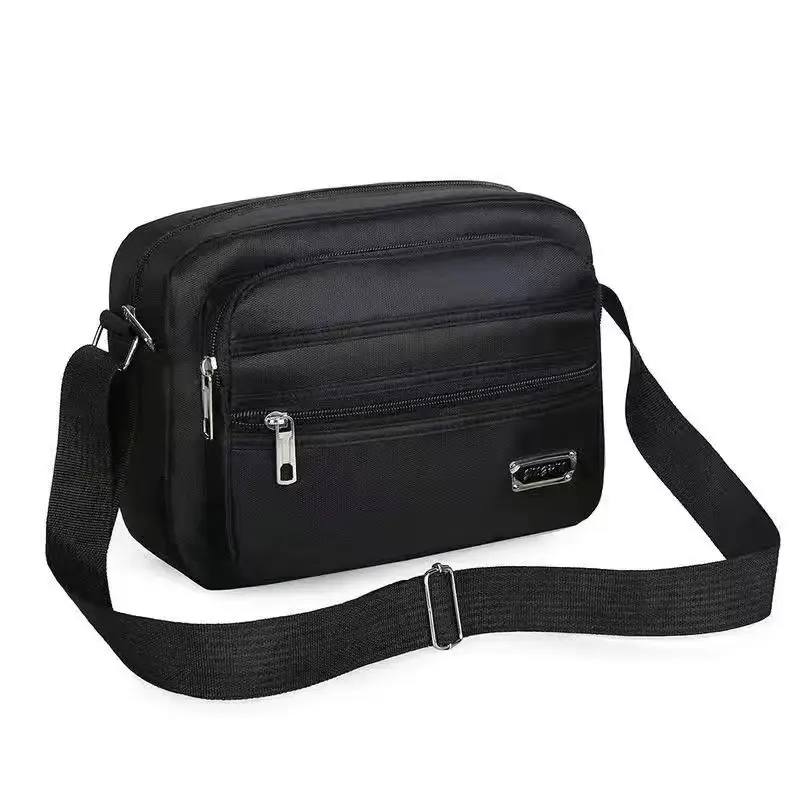 Men's Black Multi-Layer Shoulder Bag 2026 - Image 5