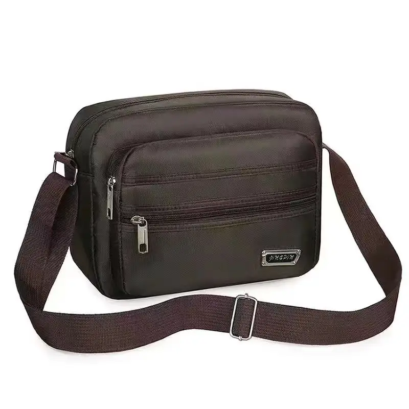 Men's Black Multi-Layer Shoulder Bag 2026 - Image 7
