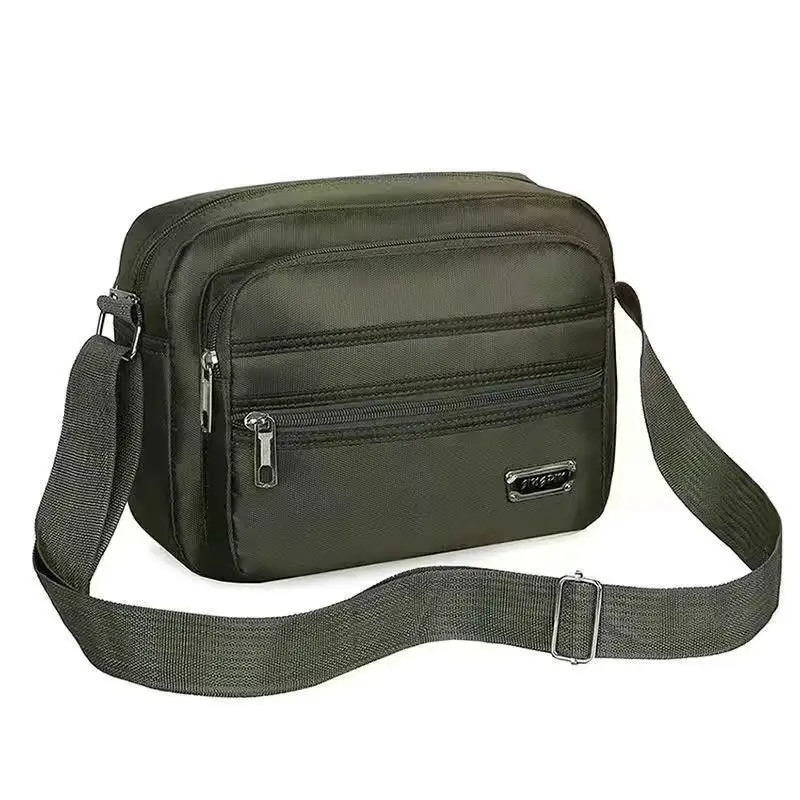 Men's Black Multi-Layer Shoulder Bag 2026 - Image 8