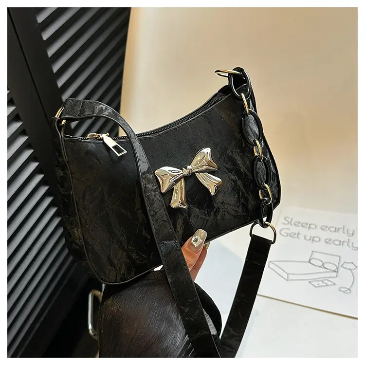 Women's Pink Bow Chain Shoulder Bag 2024 Winter — feature 24