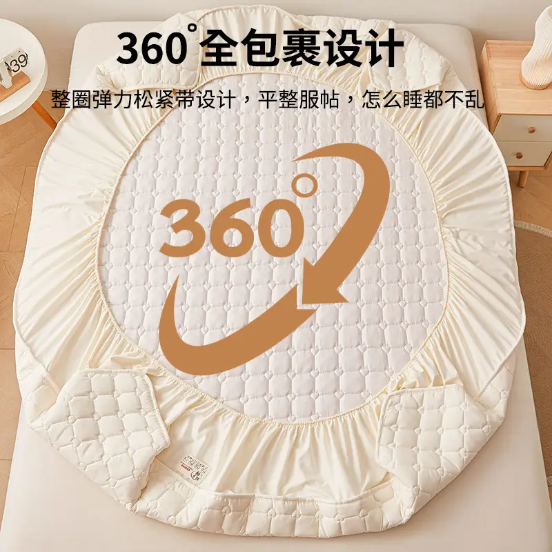 Class A waterproof urinalysis bed hat single piece padded Simmons mattress protector dustproof bed sheet bedspread bed cover - Image 12