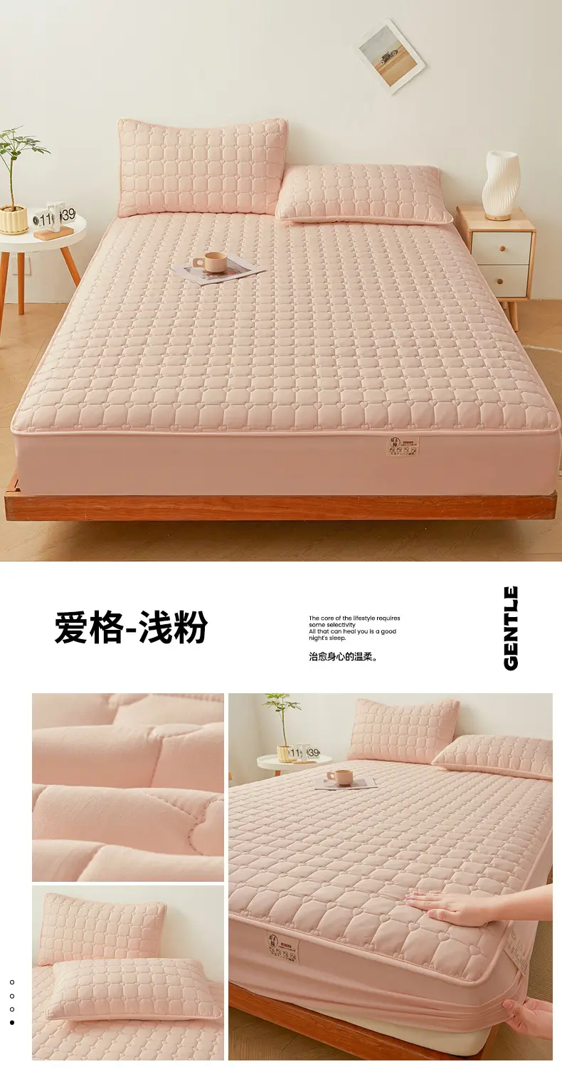 Class A waterproof urinalysis bed hat single piece padded Simmons mattress protector dustproof bed sheet bedspread bed cover — feature 34