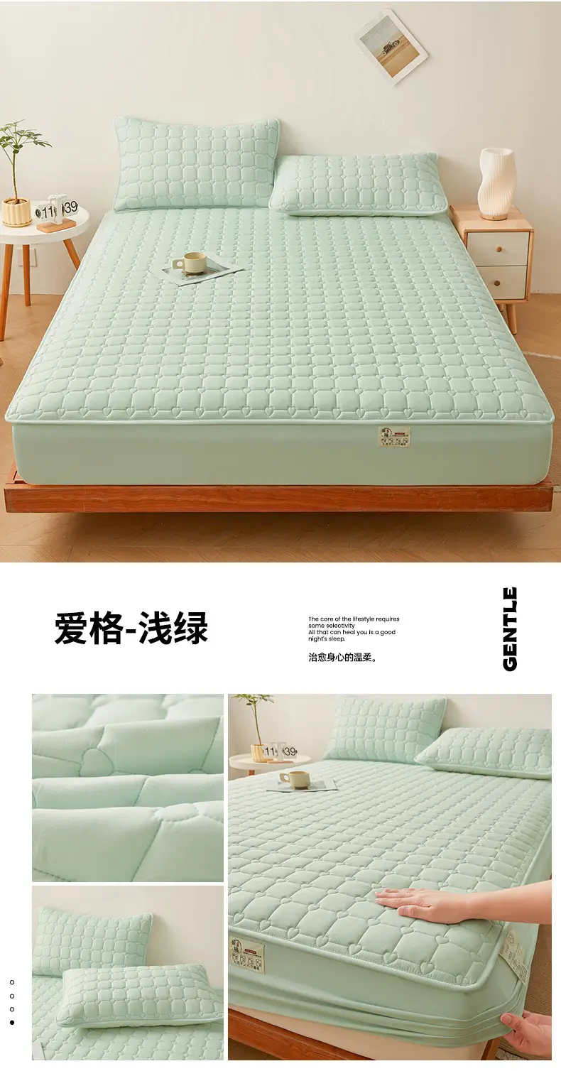 Class A waterproof urinalysis bed hat single piece padded Simmons mattress protector dustproof bed sheet bedspread bed cover — feature 35