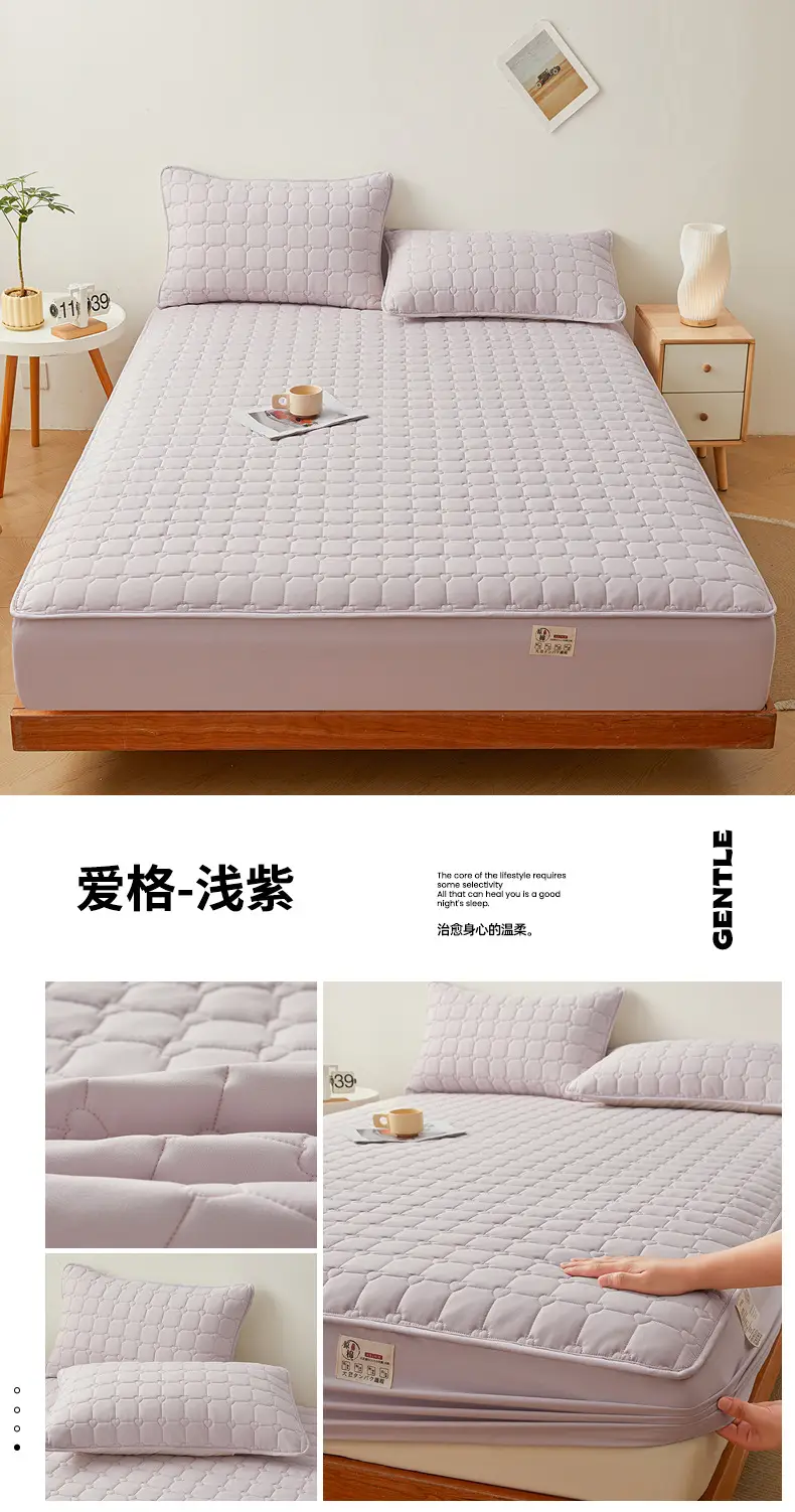 Class A waterproof urinalysis bed hat single piece padded Simmons mattress protector dustproof bed sheet bedspread bed cover — feature 36
