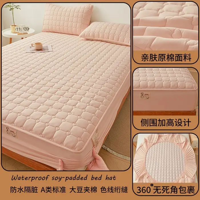 Class A waterproof urinalysis bed hat single piece padded Simmons mattress protector dustproof bed sheet bedspread bed cover - Image 4