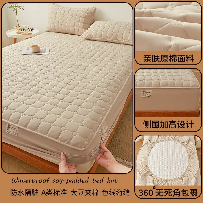 Class A waterproof urinalysis bed hat single piece padded Simmons mattress protector dustproof bed sheet bedspread bed cover - Image 6