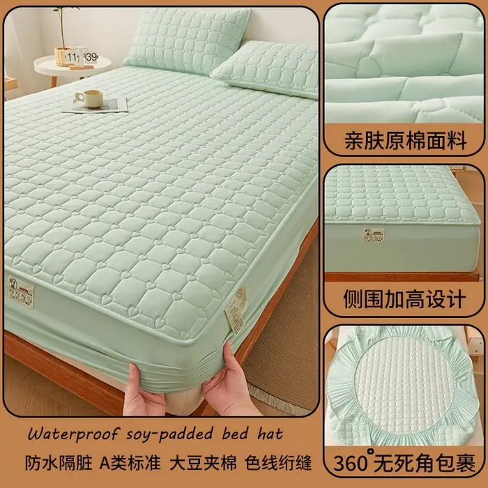 Class A waterproof urinalysis bed hat single piece padded Simmons mattress protector dustproof bed sheet bedspread bed cover - Image 7