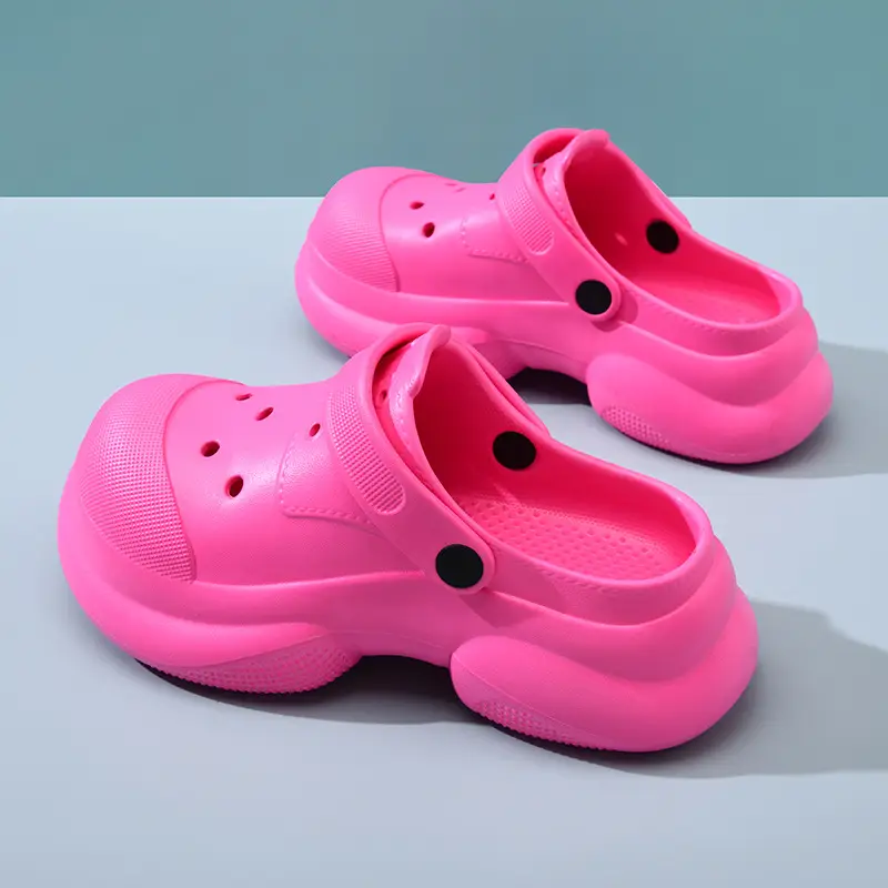 Thick-soled heightening hole shoes women's summer non-slip slippers wear-resistant non-stinky feet outdoor wear beach EVA muffin baotou - Image 8